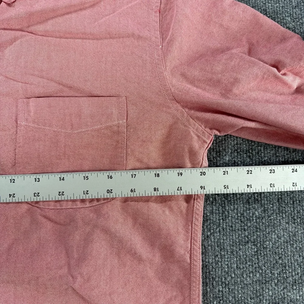 J.Crew Mens Slim Fit Oxford Shirt Salmon Pink Long Sleeve Button Down Med Cotton
